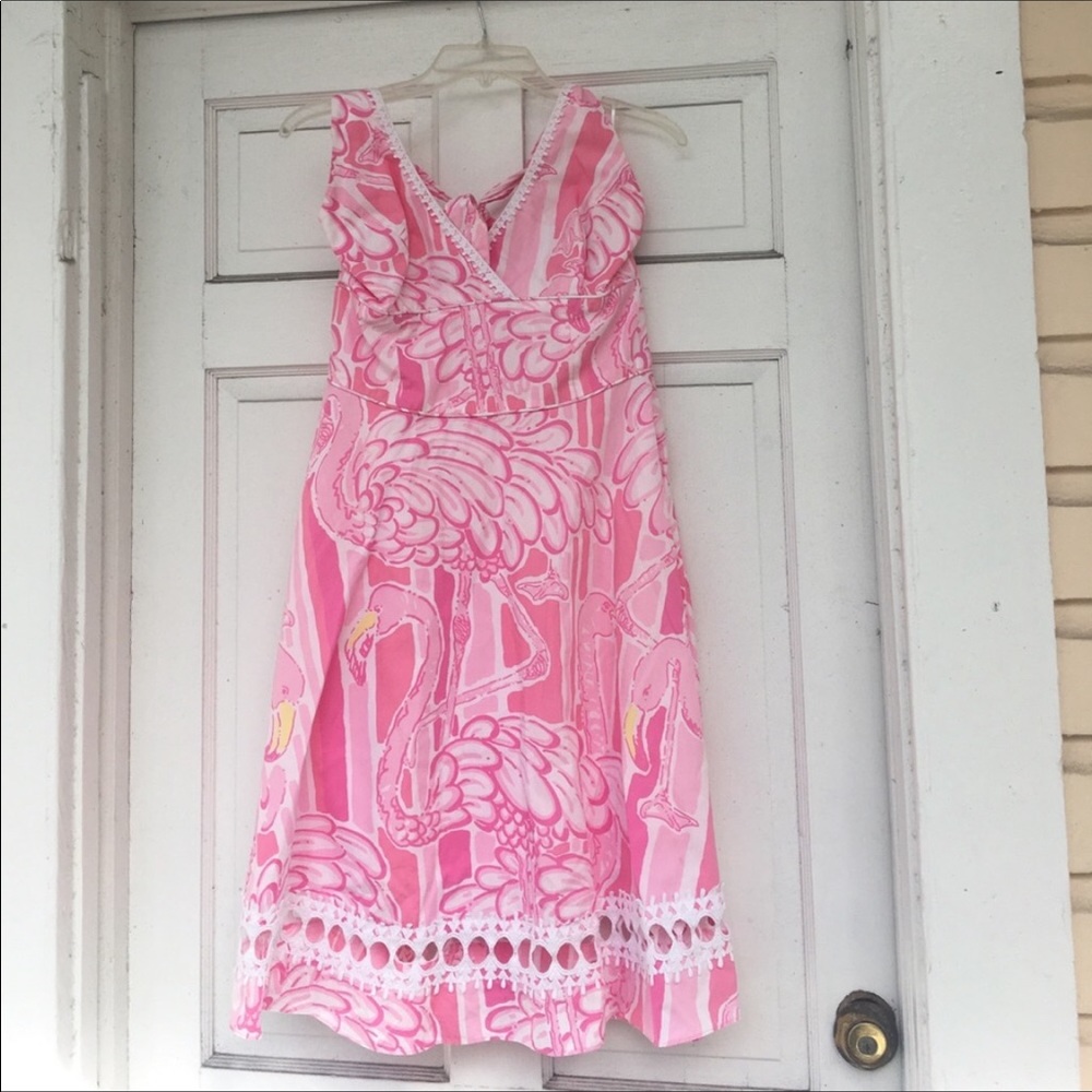 Lily Pulitzer flamingo halter dress size 10